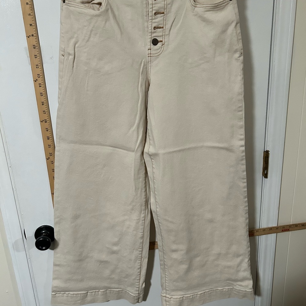 a.n.a High-Rise Wide Leg Pants in Cream
